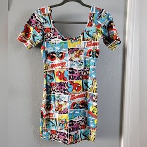 Marvel Spiderman Bodycon Mini Dress, M